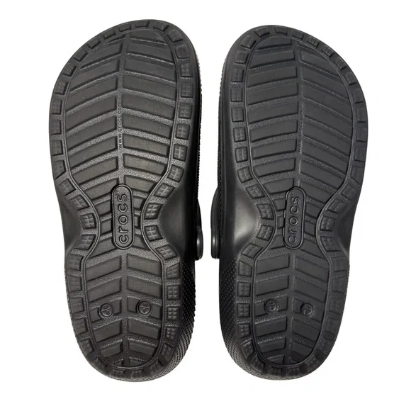 Crocs Classic Black Lined Clogs, Fleece-Lined Cozy Comfort, Size Womens 8, Men 6 - Picture 6 of 8